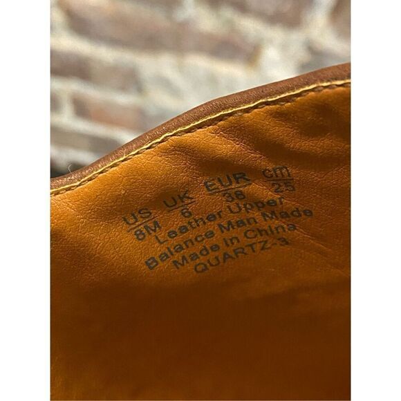 Zodiac  Quartz-3  Brown Leather Basket Weave Pointed Mule Sandals Women’s Size 8 - Picture 6 of 8